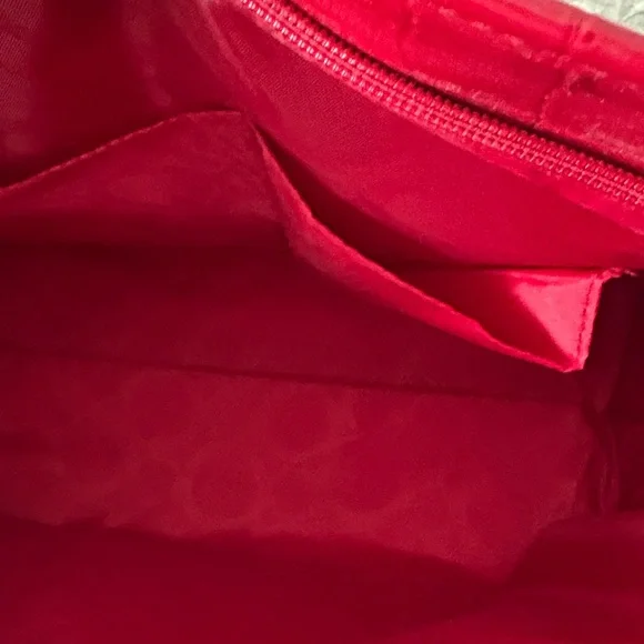 Joy Mangano Cherry Red Tote with Logo Accent - Picture 7 of 10